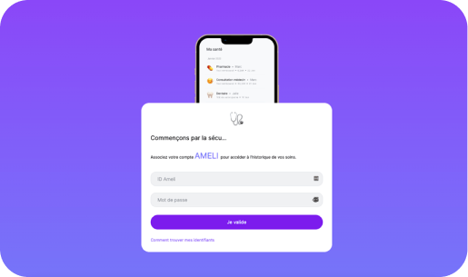 Homepage de l'application d'Elyos Partner, solution développée avec Fotetsa.