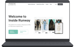 Homepage de la plateforme Inside Runway, développée en nocode par Fotetsa.